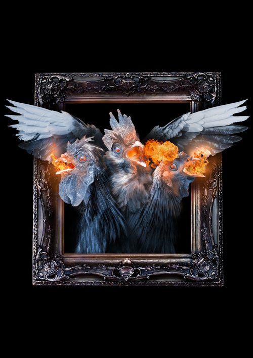 Chicken Hydra Art Print