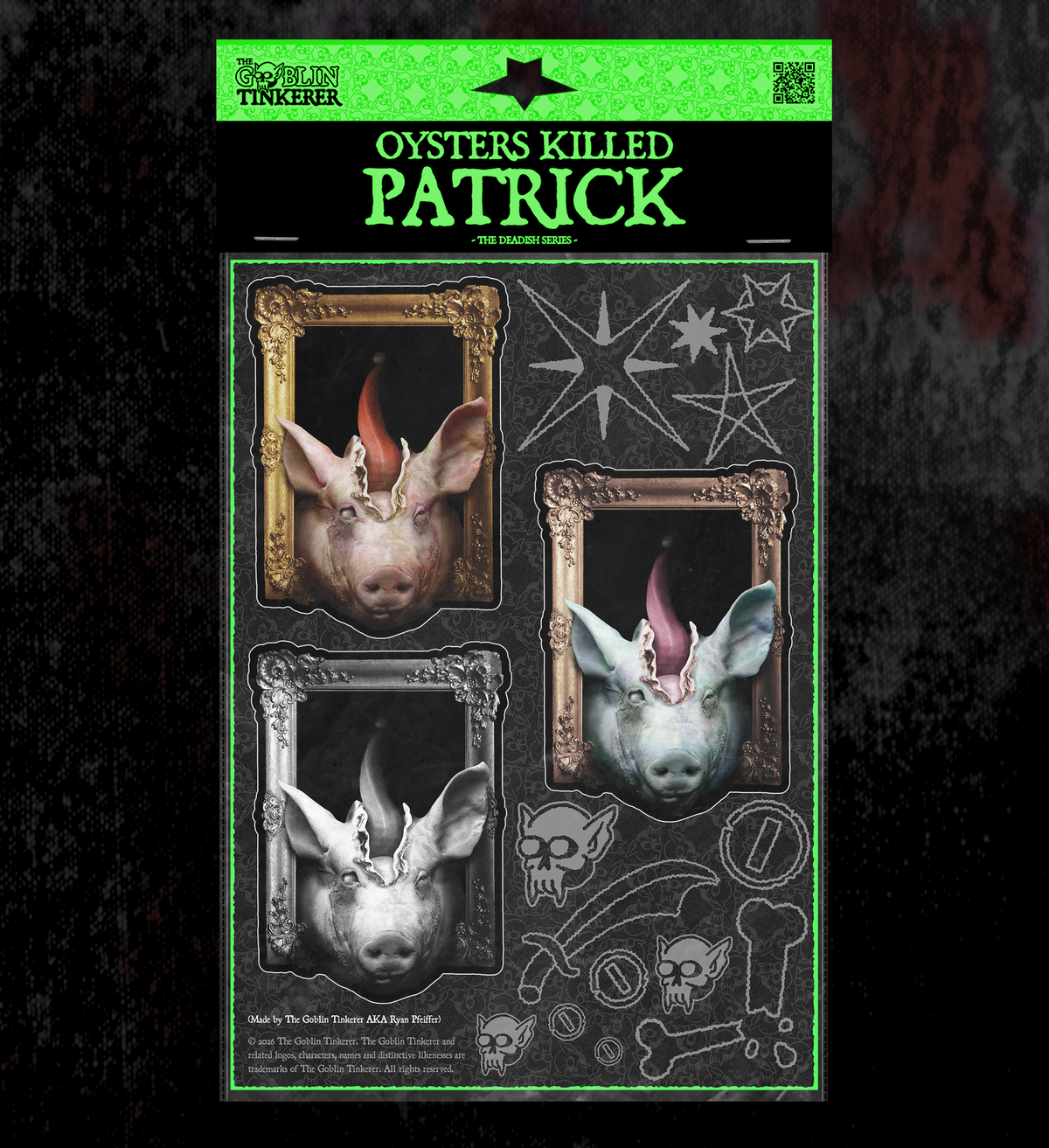 Oysters Killed Patrick Sticker Pack